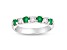 0.75ctw Emerald and Diamond Band Ring in 14k White Gold