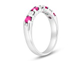 0.75ctw Ruby and Diamond Band Ring in 14k White Gold