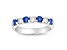 0.75ctw Sapphire and Diamond Band Ring in 14k White Gold