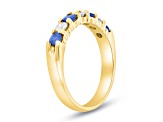 0.75ctw Sapphire and Diamond Band Ring in 14k Yellow Gold