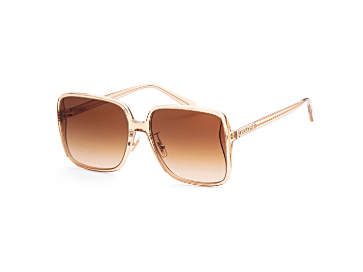 Coach Women's Fashion 61mm Transparent Brown Sunglasses HC8368D-556174-61