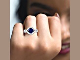 14K White Gold Tanzanite and Diamond Ring, 1.10ctw