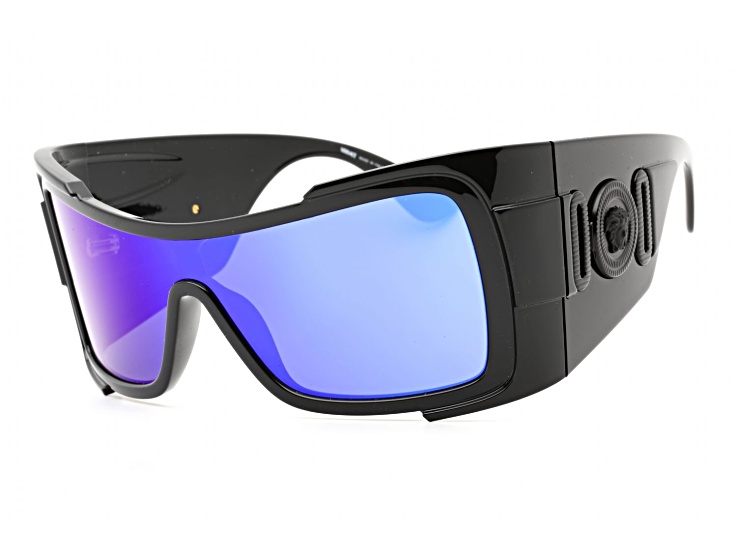 Versace Black Frame / Blue Green Mirrored Lenses Sunglasses  display picture 3