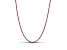 7.00ctw Ruby 14k White Gold Tennis Necklace, 17 Inches