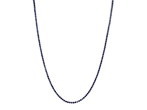 7.00ctw Sapphire 14k White Gold Tennis Necklace, 17 Inches