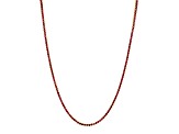 7.00ctw Ruby 14k Yellow Gold Tennis Necklace, 17 Inches