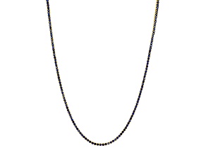 7.00ctw Sapphire 14k Yellow Gold Tennis Necklace, 17 Inches