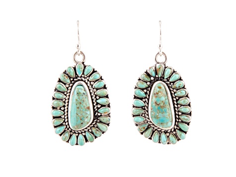 Barse Jewelry Blue Turquoise Sterling Silver Sedona Earrings