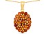 Citrine 18K Yellow Gold Over Sterling Silver Cluster Necklace