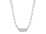 White Cubic Zirconia Rhodium Over Sterling Silver Necklace (0.462 ctw DEW)