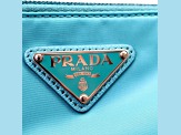 Prada Tessuto Turquoise Nylon Cosmetic Case Wristlet Clutch Bag