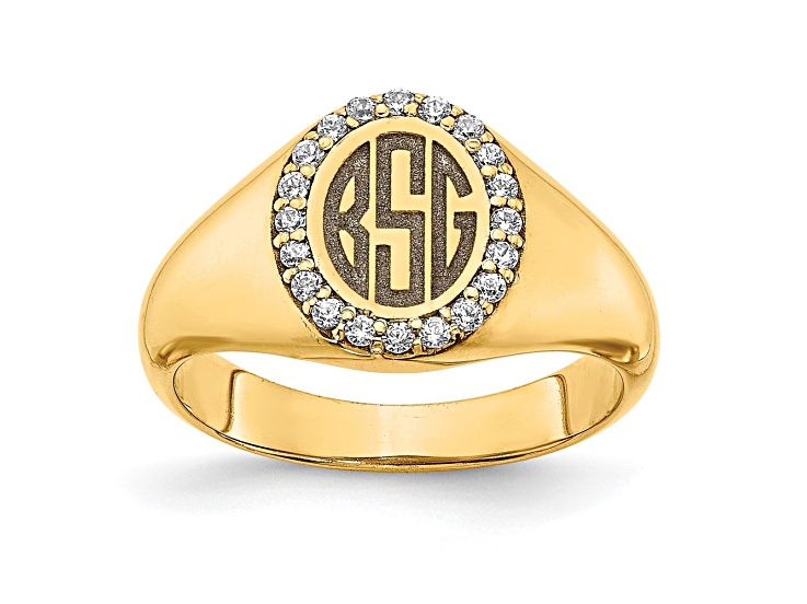 Monogram Signet Ring Yellow Gold Vermeil +$15 / 4