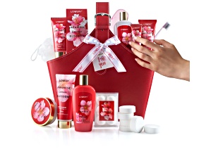 Lovery Home Spa Kit Gift Set – Japanese Cherry Blossom Bath Set - 25 Pc