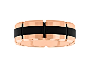 Tungsten Comfort™ Tungsten Black and Rose Ion Plated Band