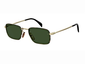 David Beckham Rectangle Gold Havana Frame Sunglasses with Brown Lenses