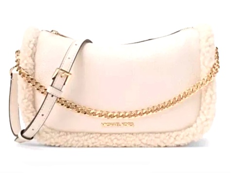 Michael Kors Carmela Medium Pebbled Leather Convertible Crossbody