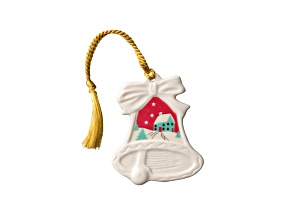 Belleek Christmas Scene Bell Ornament