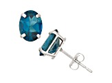 London Blue Topaz 10K White Gold Earrings 2.70ctw