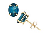 London Blue Topaz 10K Yellow Gold Earrings 2.70ctw