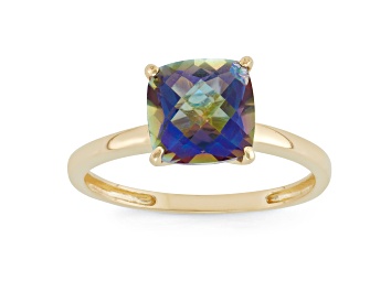 Picture of Mystic Fire® Blue 10K Yellow Gold Ring 2.05ct