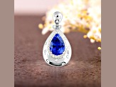 14K White Gold Tanzanite and Diamond Pendant 1.97ctw