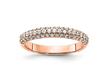 Picture of 14K Rose Gold Diamond Wedding Band 0.48ctw