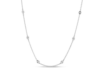 Picture of 0.29ctw 18 inch Diamond By the Yard Necklace in 14k White Gold