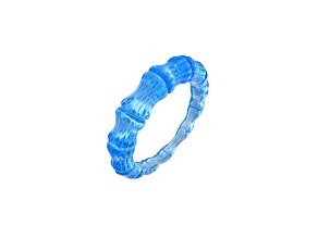 Lucite Bamboo Ring in Blue