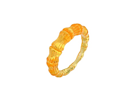 Acrylic Bamboo Ring in Honey