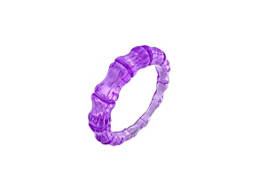 Lucite Bamboo Ring in Purple