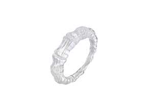 Lucite Bamboo Ring in Clear