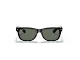 Ray-Ban New Wayfarer Classic Black/Green Polarized 58mm Sunglasses RB2132 901/58