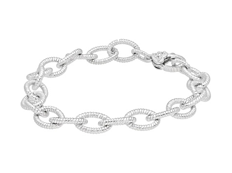 Judith Ripka Sterling Silver With Bella Luce® Sterling Silver Textured ...