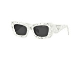 Prada Women's Fashion 52mm Matte White Marble Sunglasses | PR-13ZSF-17D5S0