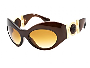Versace Transparent and Brown Frame / Yellow Gradient Brown Lenses Sunglasses