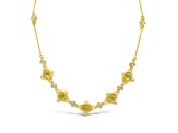 Judith Ripka 16ctw Canary and 2.66ctw White Bella Luce Diamond Simulant 14K Gold Clad Necklace