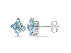 2.75ctw Sky Blue Topaz Stud Earrings in Sterling Silver