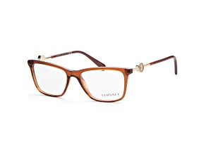Versace Unisex Fashion 53mm Transparent Brown Opticals | VE3299B-5324-53