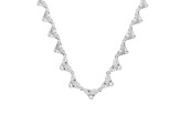 Judith Ripka 4.65ctw Bella Luce® Diamond Simulant Leaf Design Rhodium Over Sterling Silver Necklace