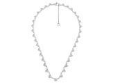 Judith Ripka 4.65ctw Bella Luce® Diamond Simulant Leaf Design Rhodium Over Sterling Silver Necklace