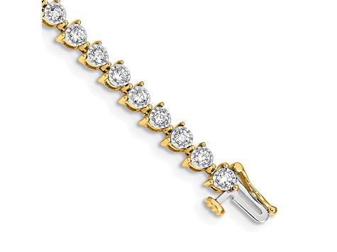 14K Yellow and White Gold Lab Grown Diamond VS/SI GH, Bracelet