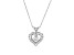 0.60ctw Diamond Heart Pendant with chain in 14k White Gold