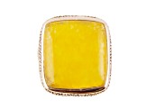 Barse Jewelry Yellow Agate Gold Tone Statement Ring