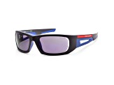 Prada Men's Linea Rossa 59mm Matte Black/Blue Sunglasses|PS-02YS-16G05U