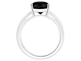 12x8mm Pear Shape Black Onyx Rhodium Over Sterling Silver Ring