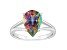 12x8mm Pear Shape Mystic Topaz Rhodium Over Sterling Silver Ring