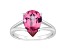 12x8mm Pear Shape Pink Topaz Rhodium Over Sterling Silver Ring