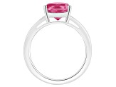 12x8mm Pear Shape Pink Topaz Rhodium Over Sterling Silver Ring