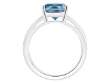 12x8mm Pear Shape Sky Blue Topaz Rhodium Over Sterling Silver Ring