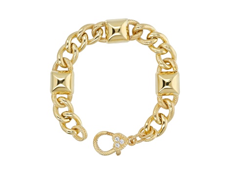 Judith Ripka 14k Gold Clad Cairo Soft Link Bracelet